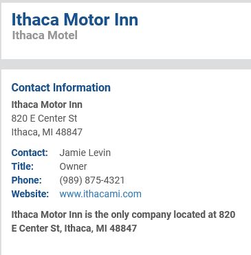 Ithaca Motel (Peters Motel) - Business Listing (newer photo)
